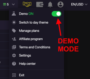 Bitsgap demo mode